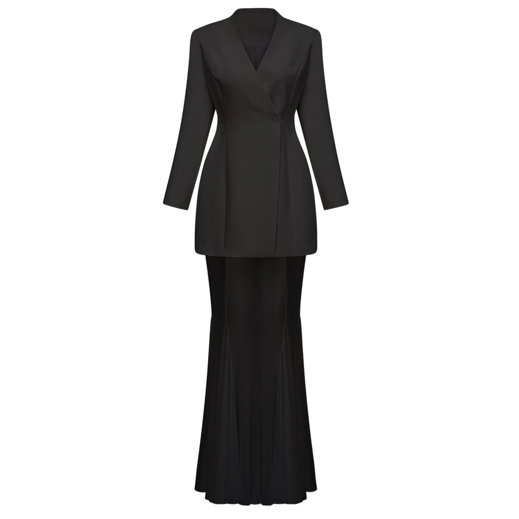 Enora Barrel Design Jacket & Skirt Set
