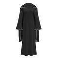 Piroska Black Pearl Trim Shawl Detail Maxi Dress
