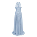 Uranie Blue Gathered Maxi Dress