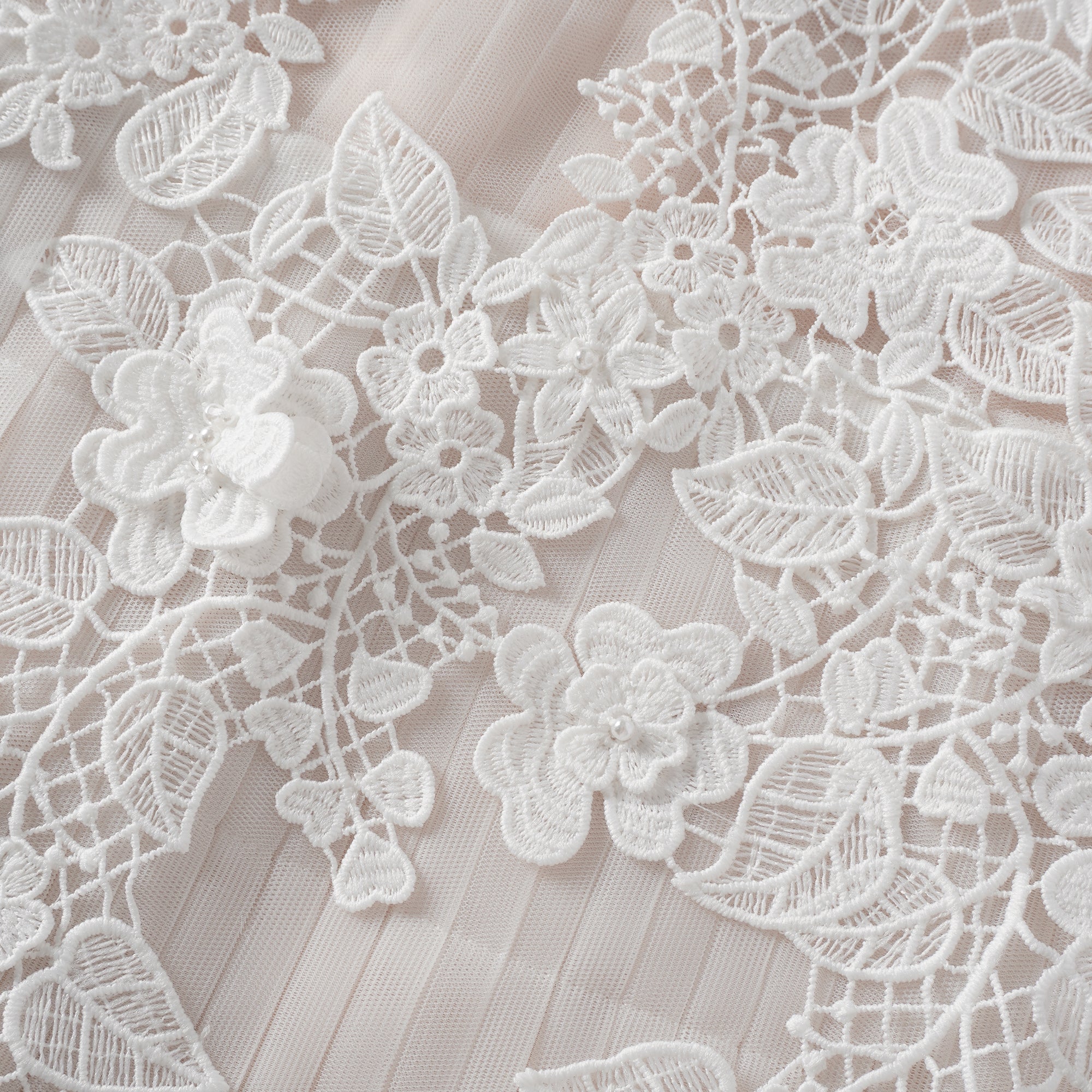 Annabelle flower-appliqué tulle midi dress