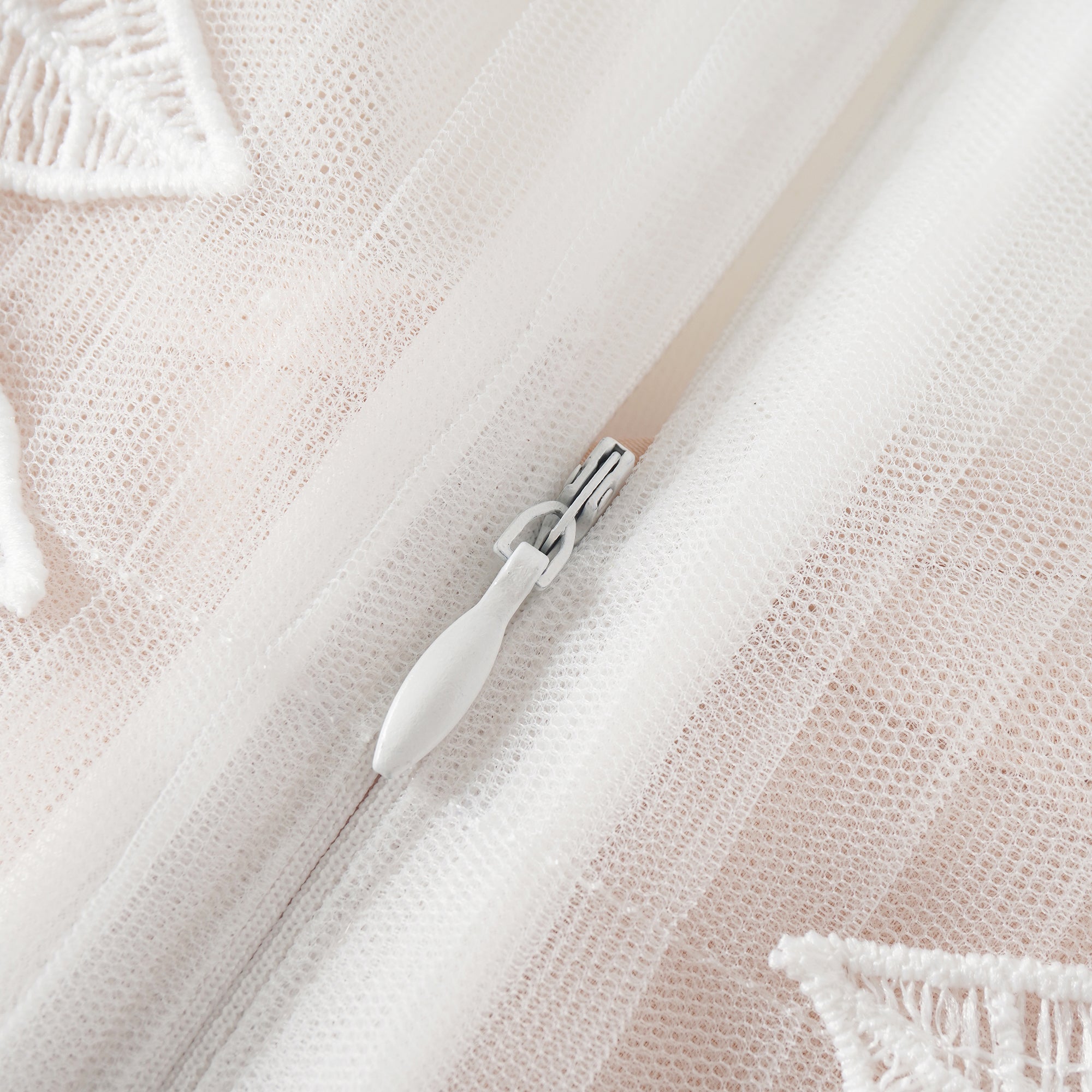 Annabelle flower-appliqué tulle midi dress