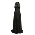 Uranie Black Gathered Maxi Dress