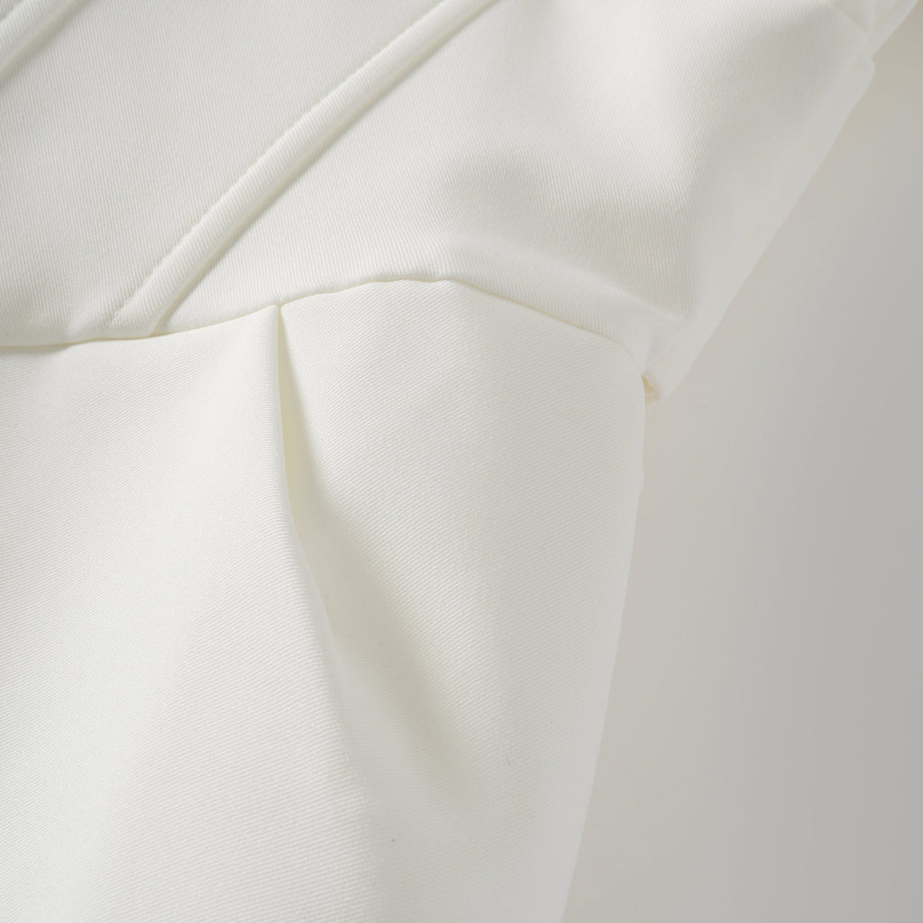 Inmaculada White Boned Bodice Mini Blazer Dress