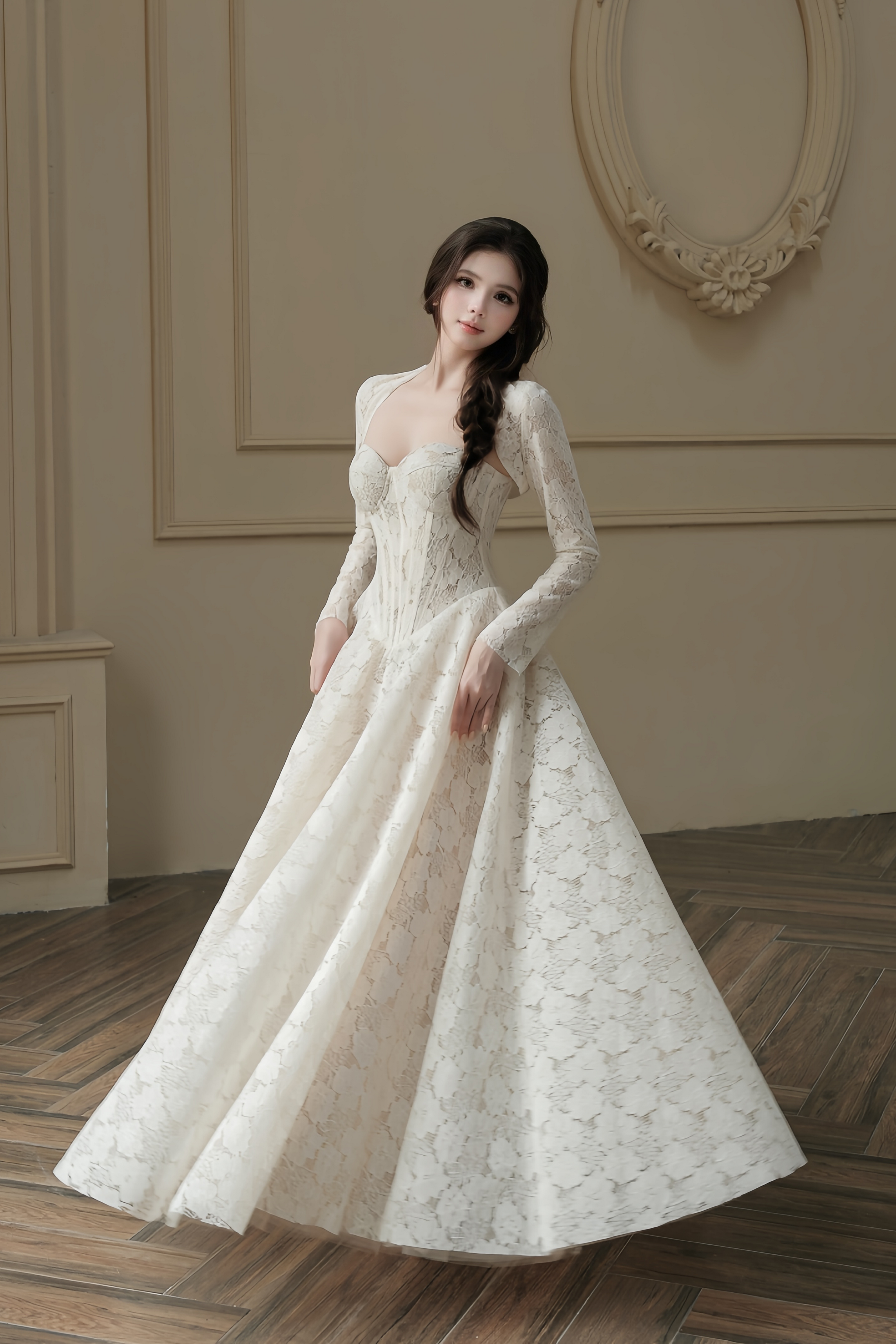 Celina Lace Corset Maxi Gown
