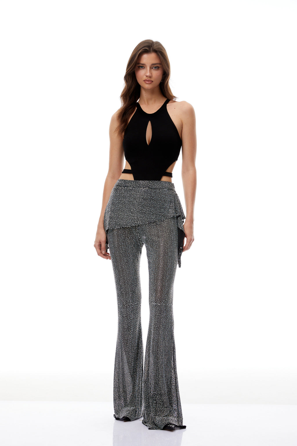 Riley Black Halterneck Cut Out Bodysuit
