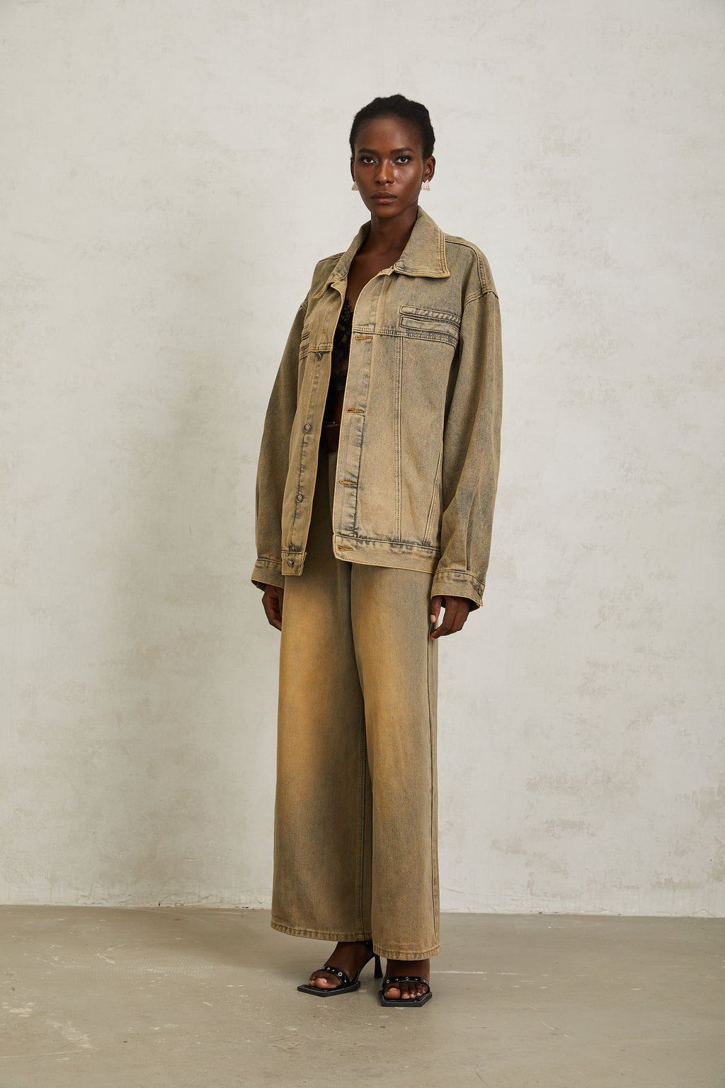 Loanne Light Blue Faded Denim Jacket