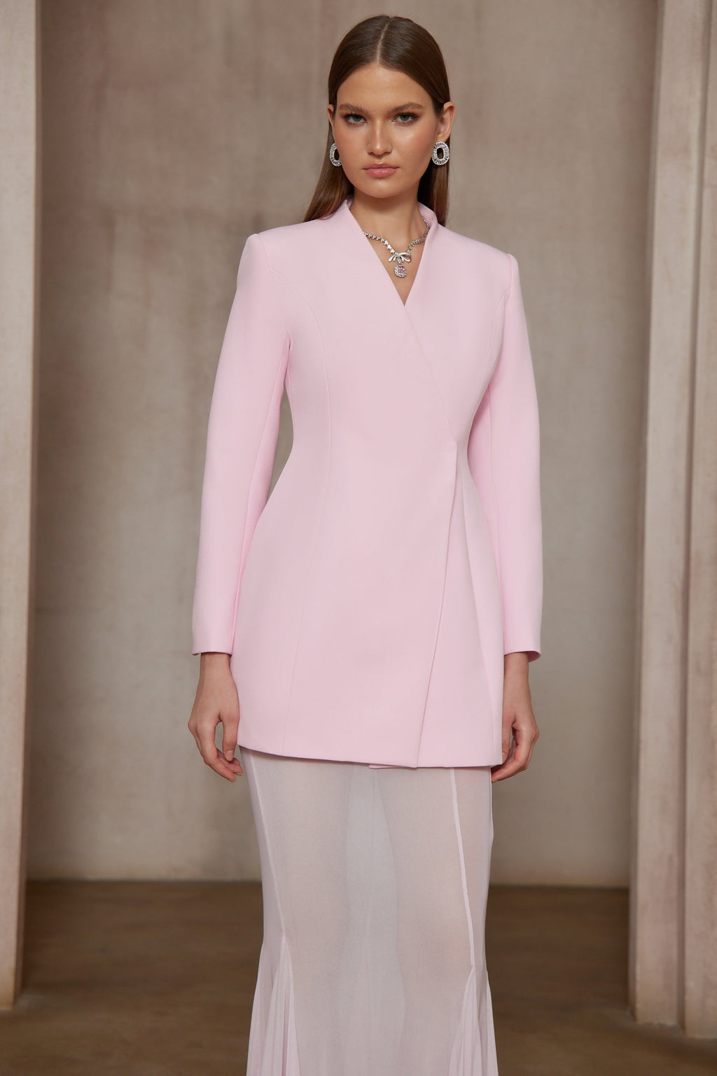 Enora Barrel Design Jacket & Skirt Set
