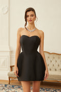 Laure Black Heart Off-shoulder Mini Dress