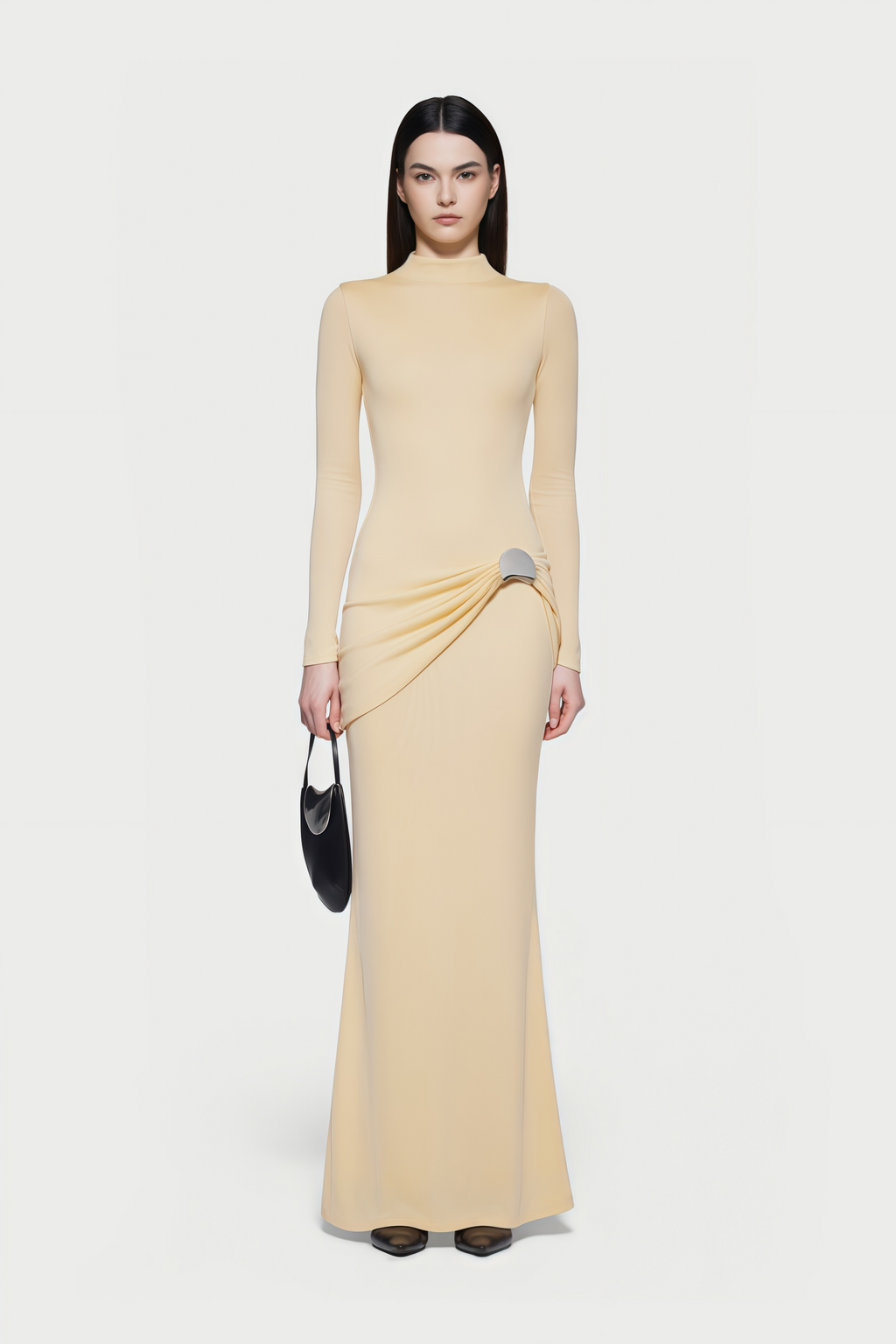 Nolwenn Yellow Gathered Maxi Dress