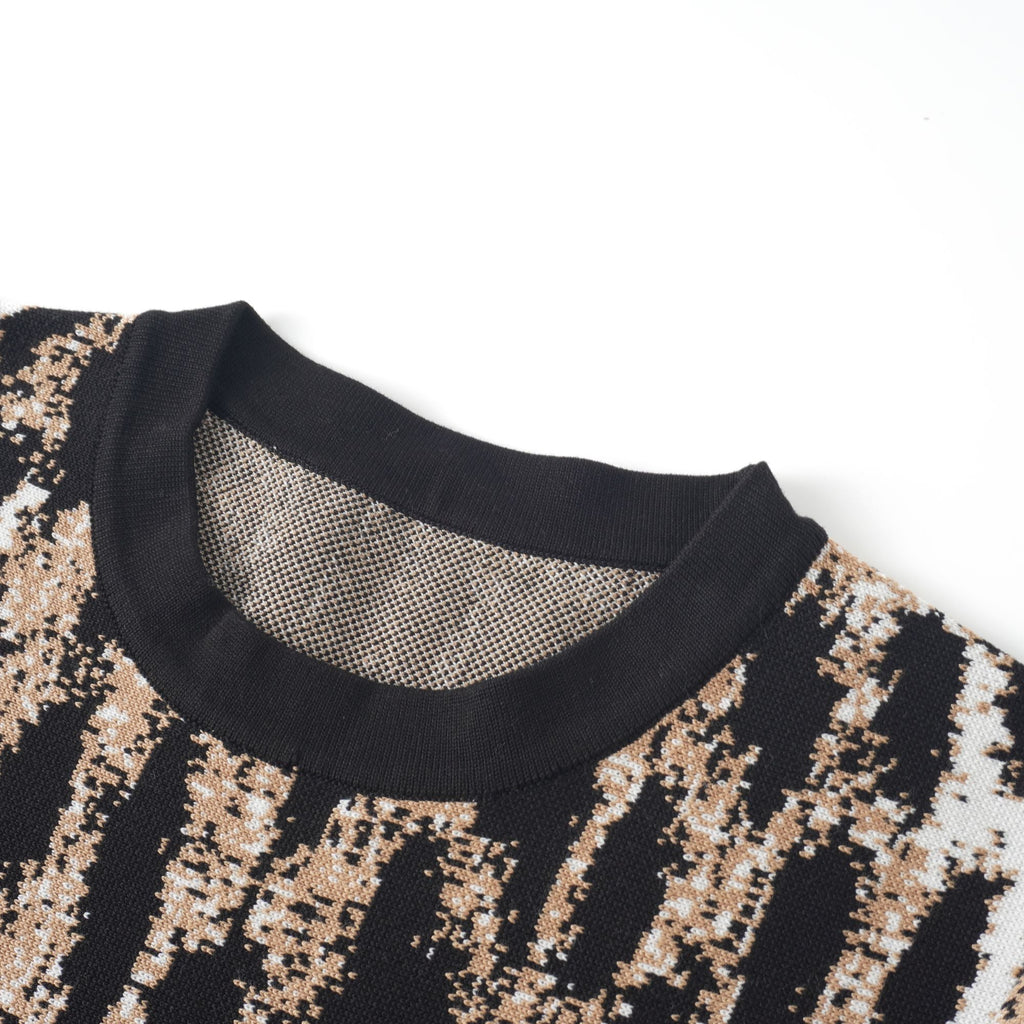 Lucie Brown Leopard Knit Mini Dress