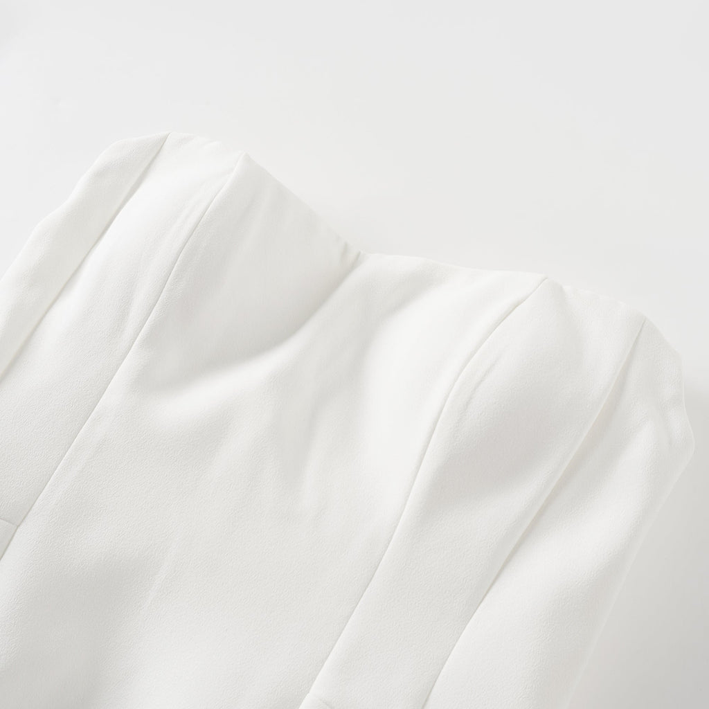 Ulla White Cross Over Bodycon Mini Dress