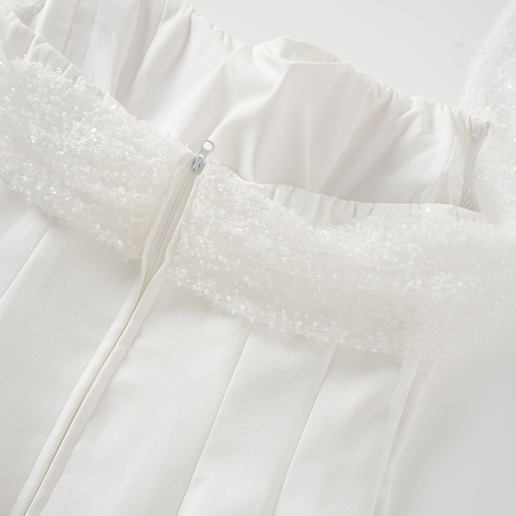 Ulla White Cross Over Bodycon Mini Dress