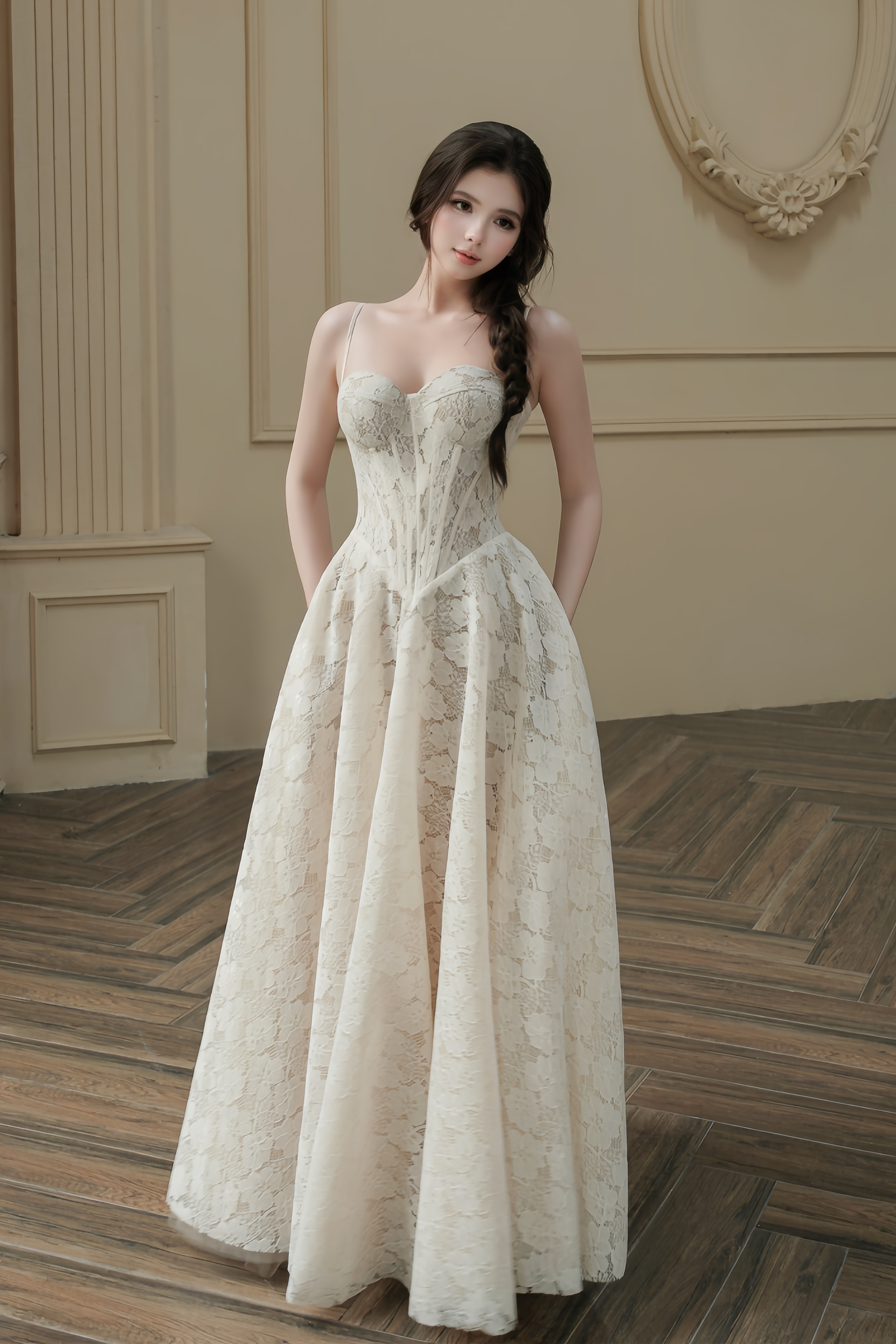 Celina Lace Corset Maxi Gown