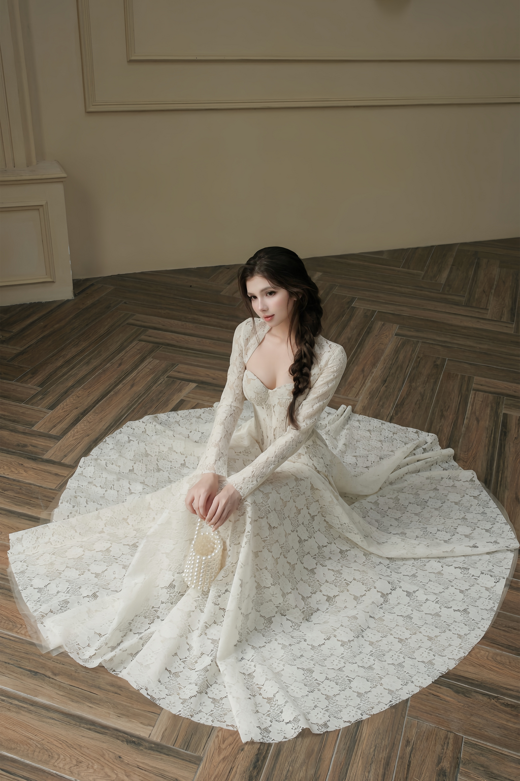 Celina Lace Corset Maxi Gown