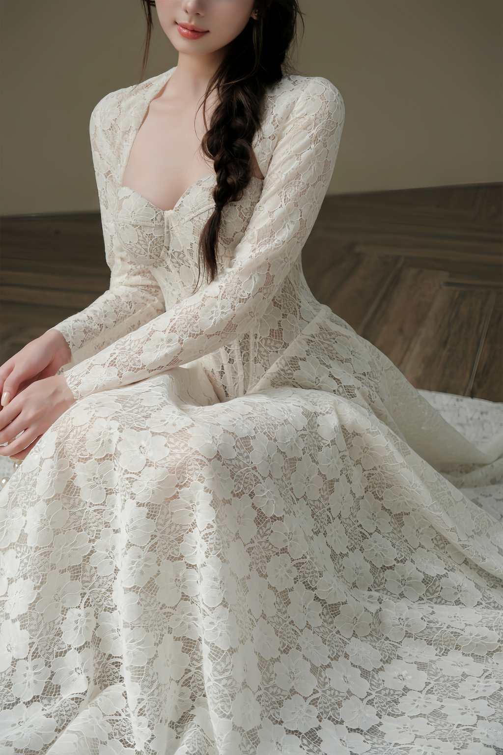 Celina Lace Corset Maxi Gown