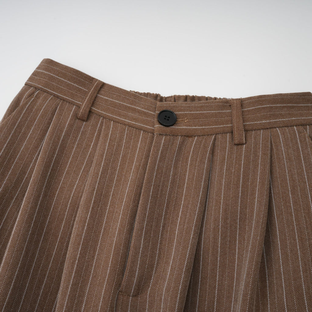 Clémence Brown Striped Trousers