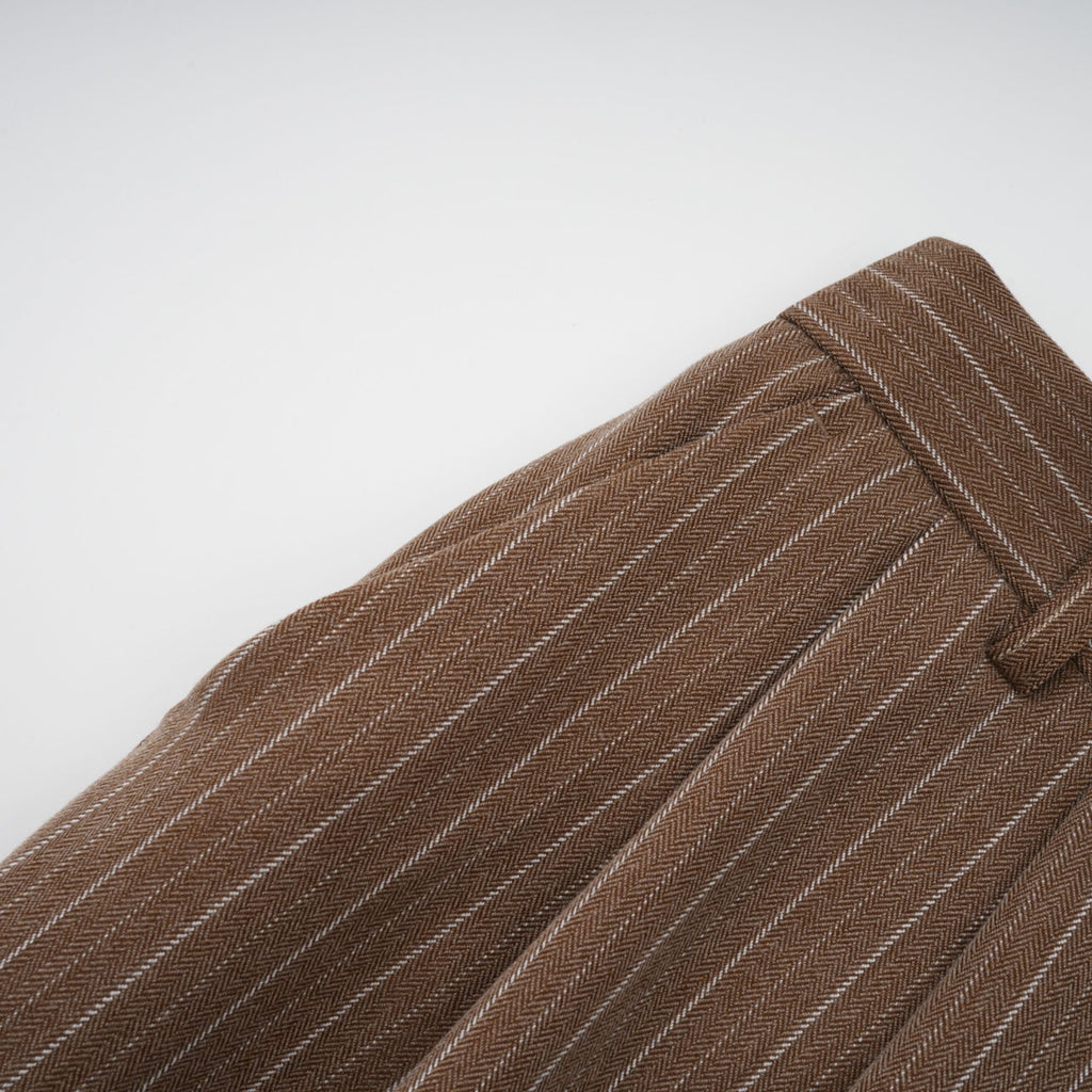 Clémence Brown Striped Trousers