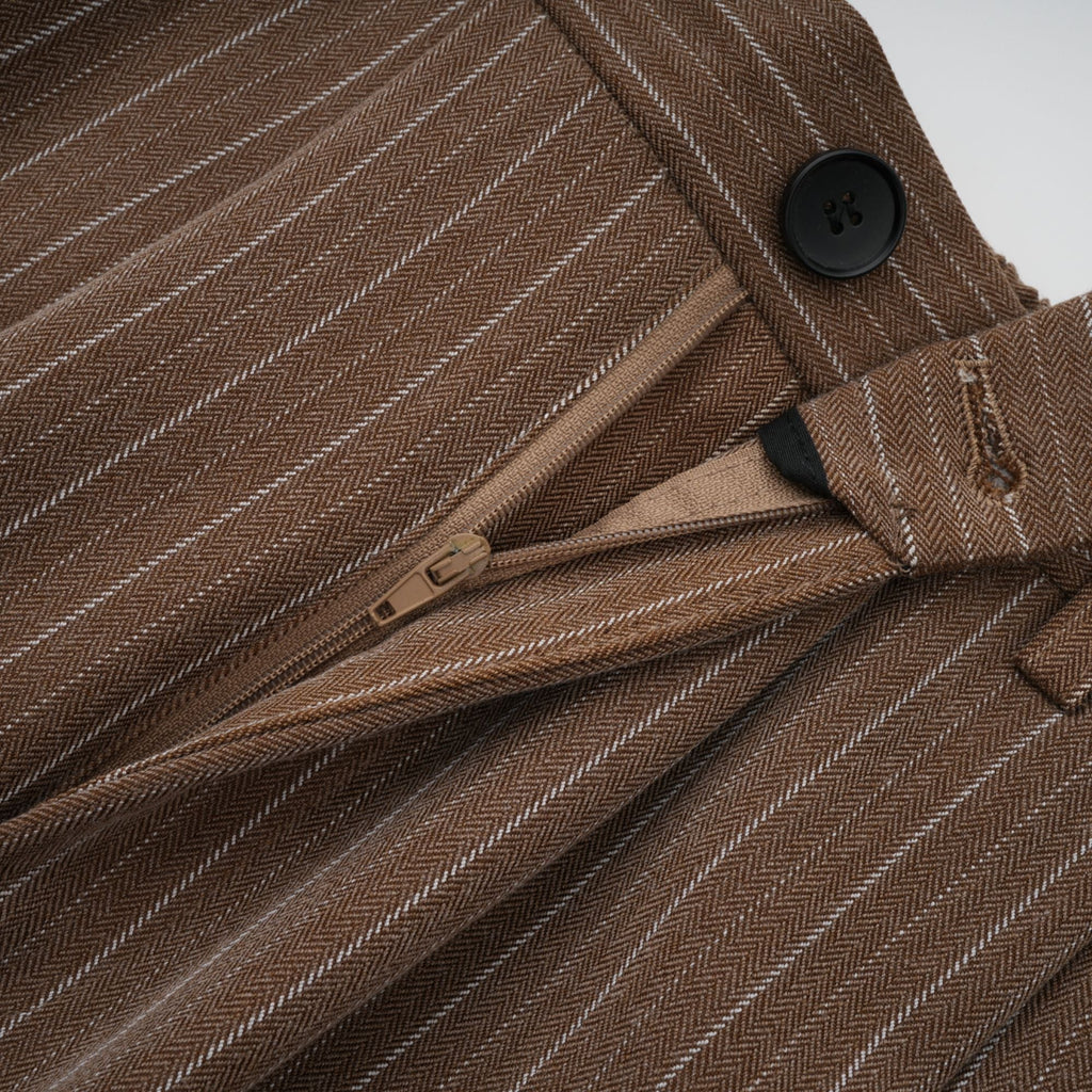 Clémence Brown Striped Trousers