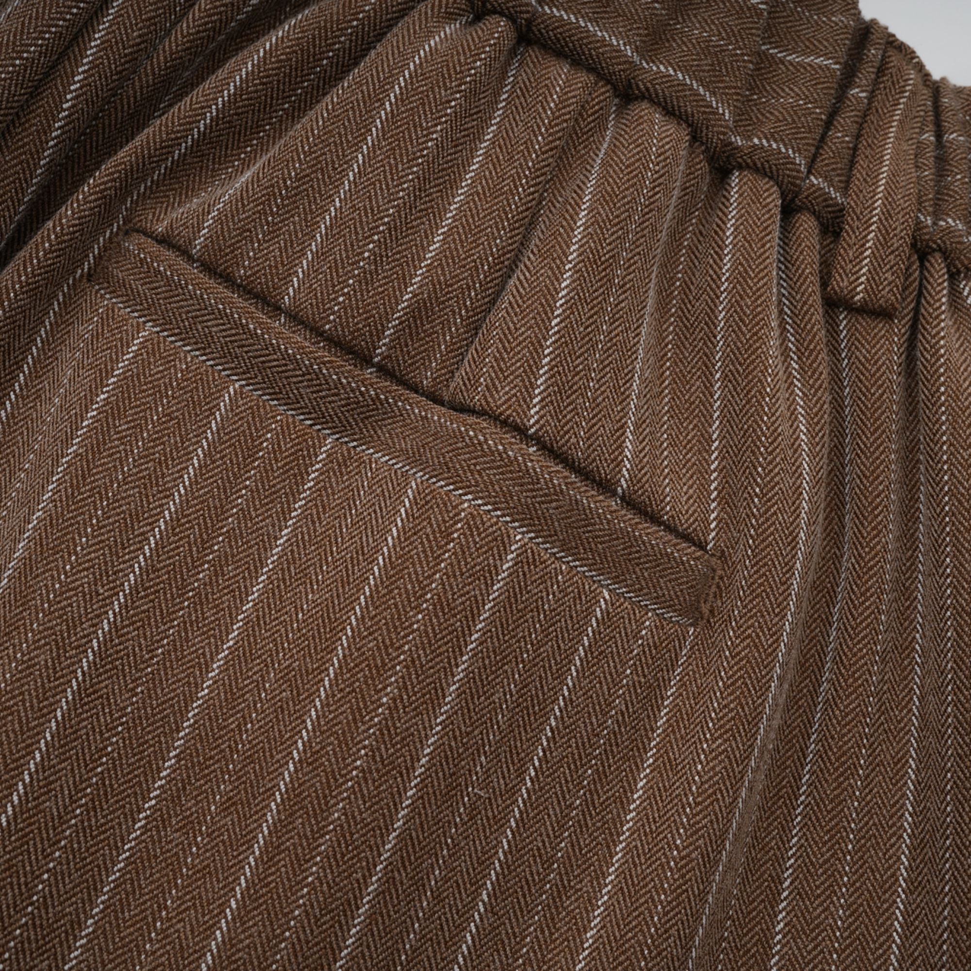 Clémence Brown Striped Trousers