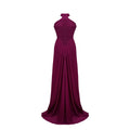 Kerstin Purple Ruched Maxi Dress