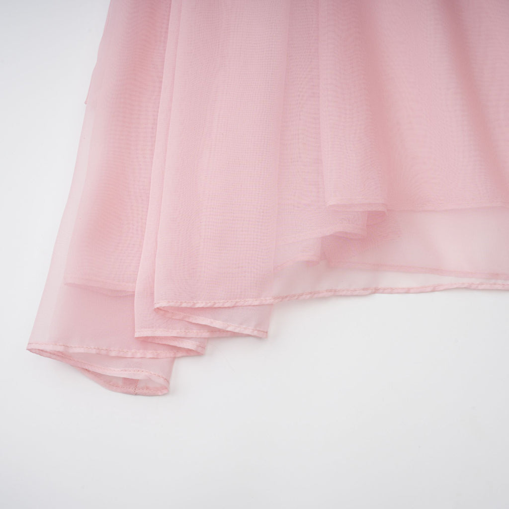 Avril pink bow draped slip mini dress