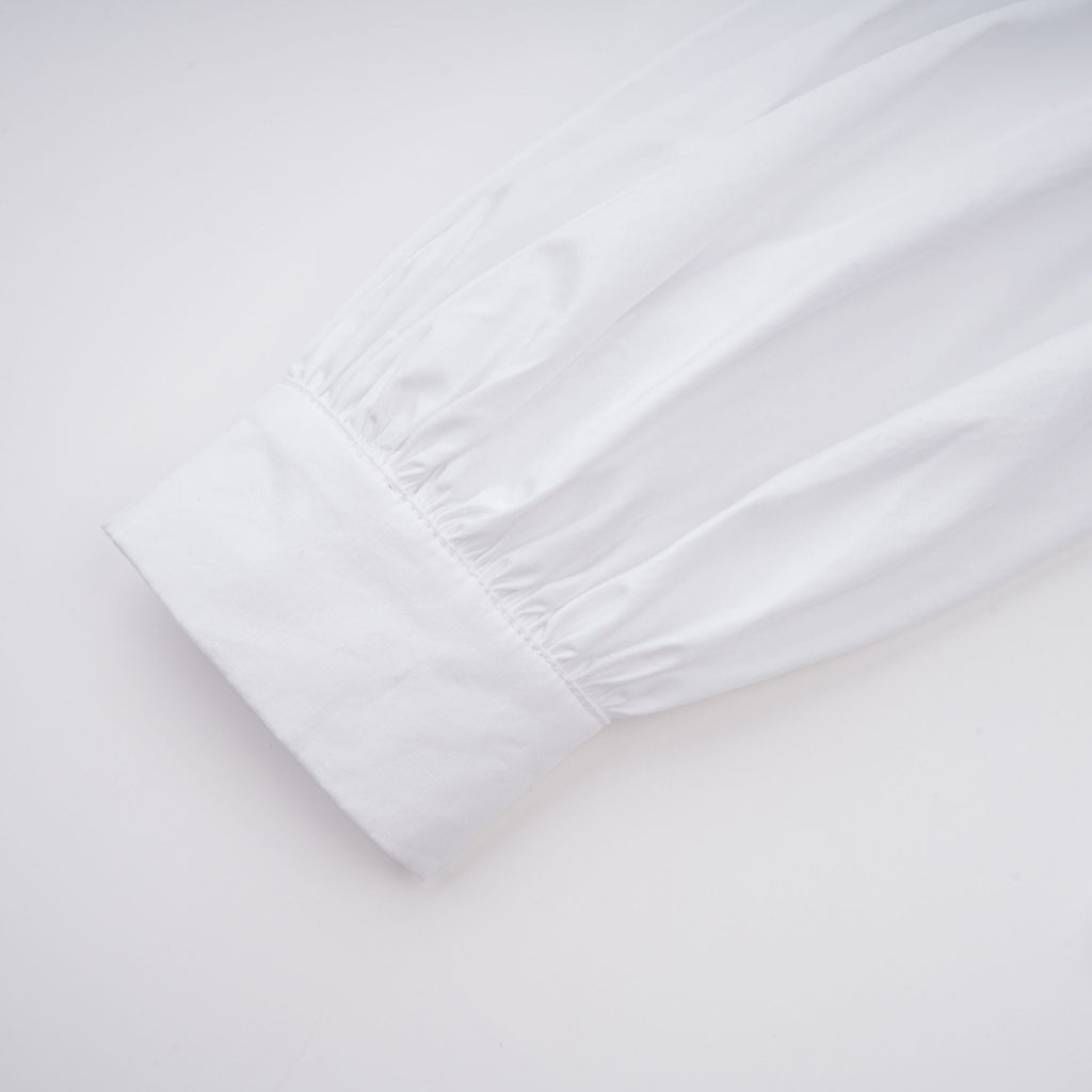 Alicia White Ruched Blouse & Skirt Set