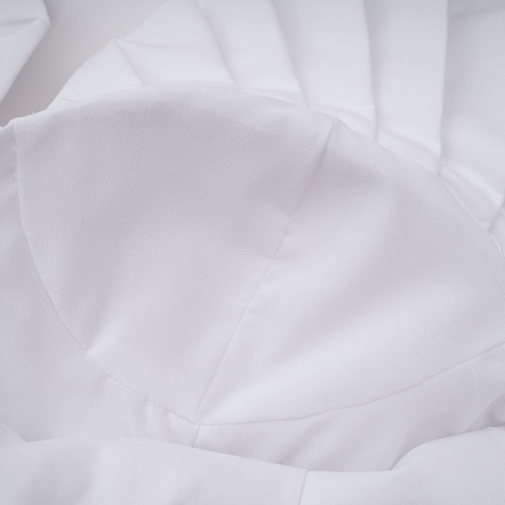 Alicia White Ruched Blouse & Skirt Set