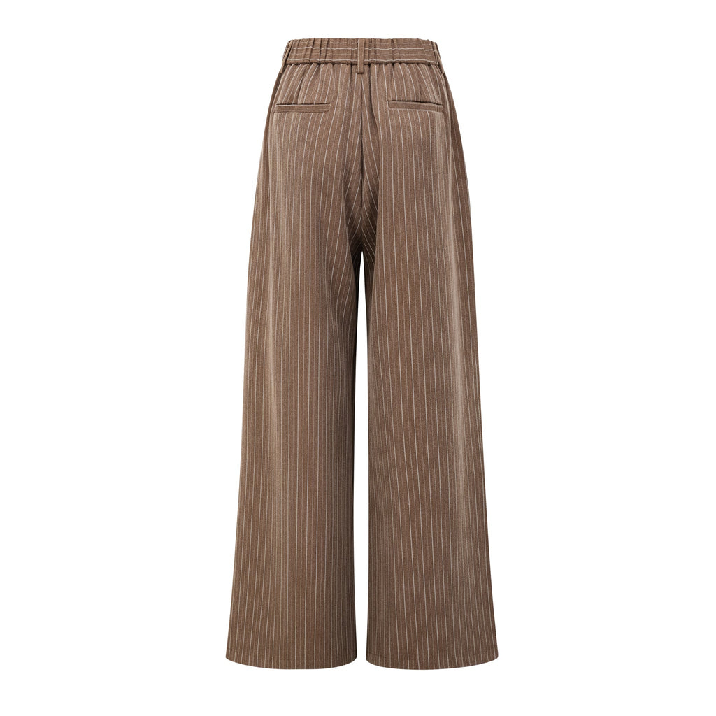 Clémence Brown Striped Trousers