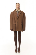 Ondine Caramel Single-Breasted Oversized Coat
