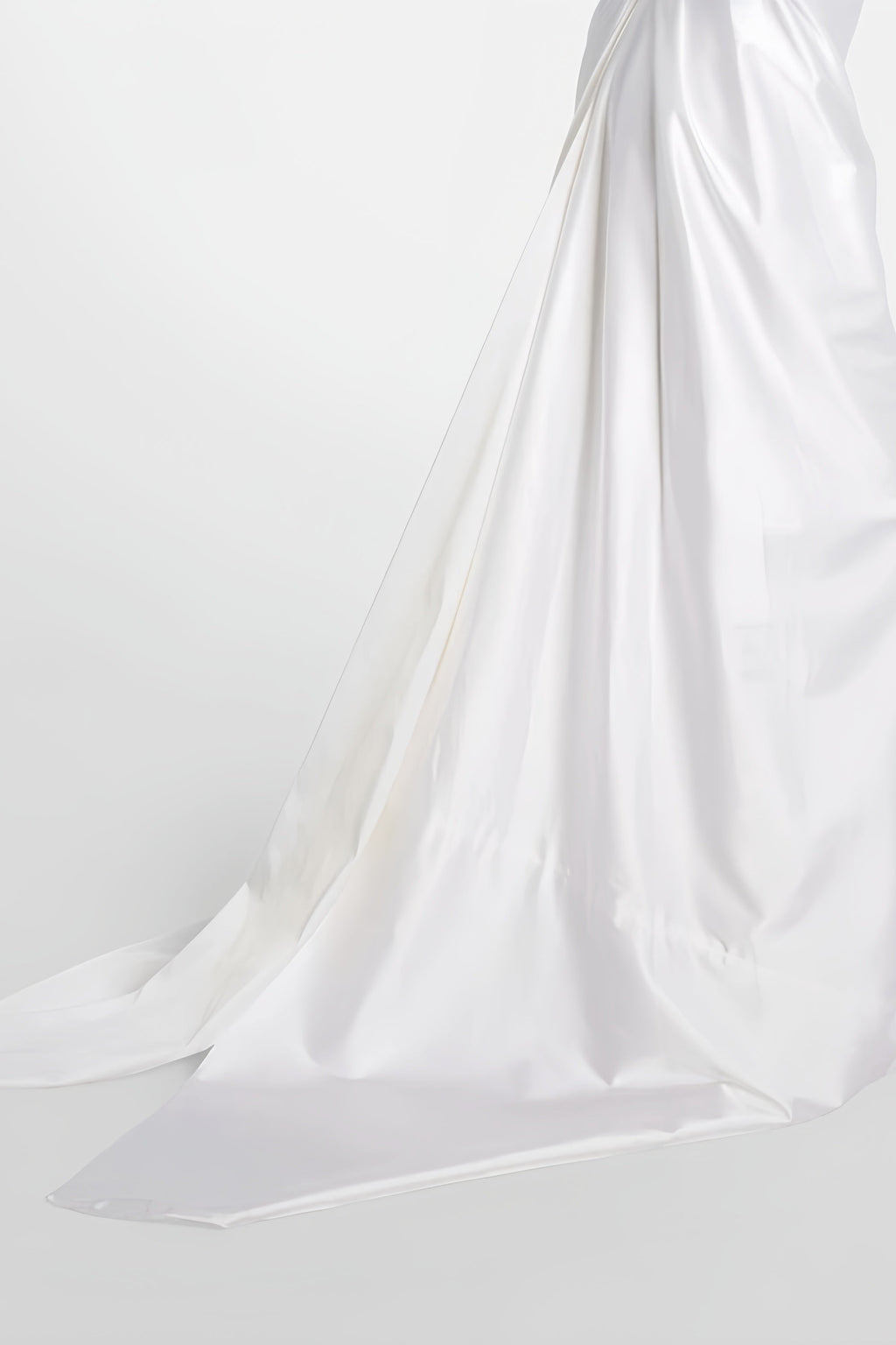 Fiona White Satin Square Neck Maxi Dress