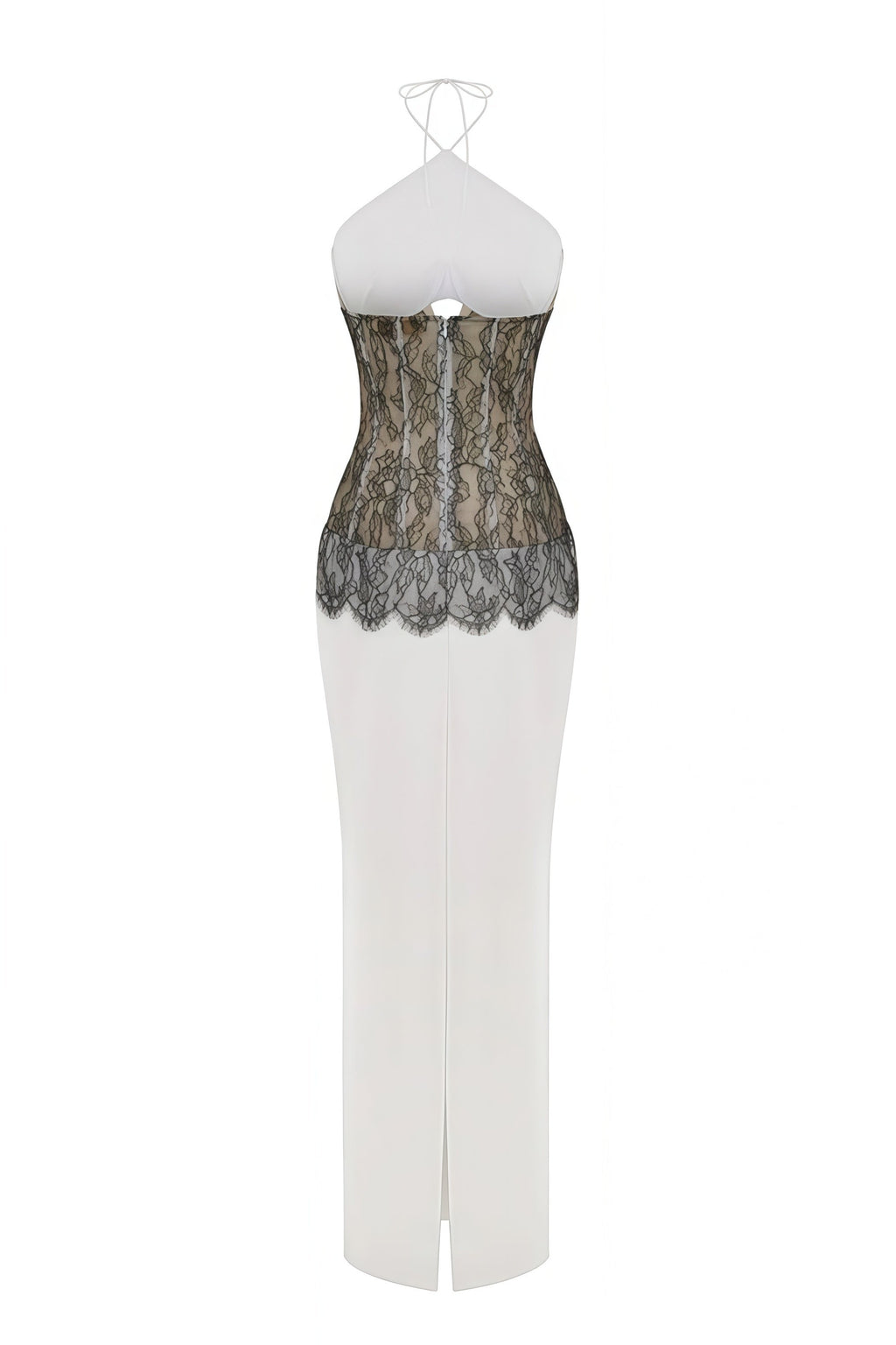 Mirabeau White Cut-out Lace Maxi Dress