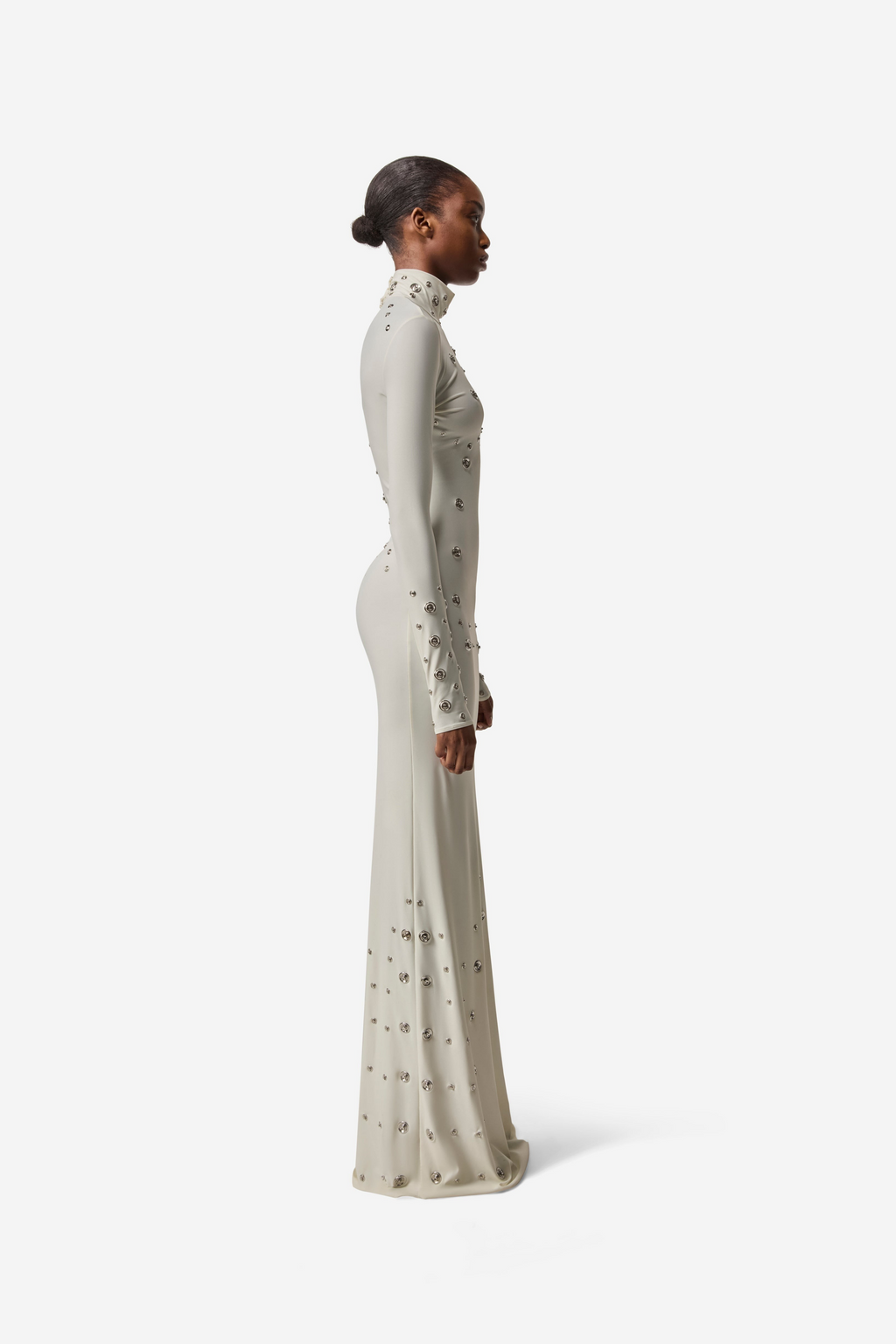 Yasmine High Neck Studded Maxi Dress