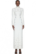 Yasmine High Neck Studded Maxi Dress